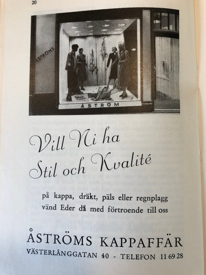 Åströms kappaffär 1950